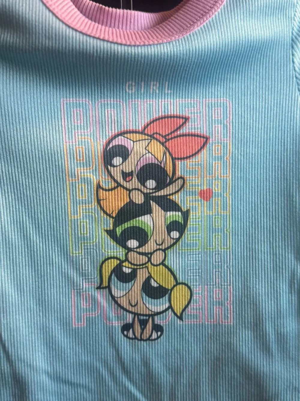 Powerpuff Girls Light Blue & Pink Kids Tee